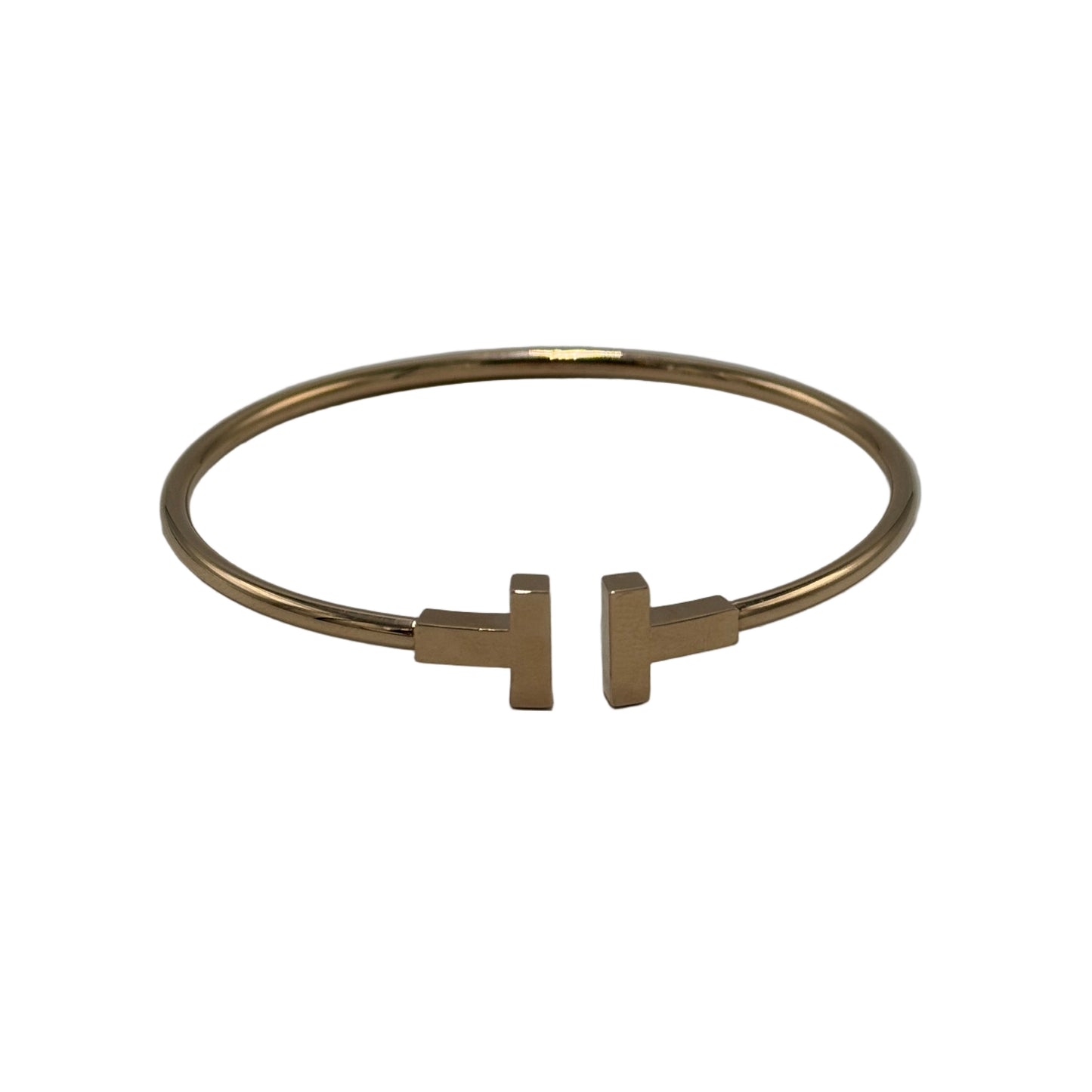 Tiffany & Company 18K Rose Gold T Wire Luxury Designer Bracelet