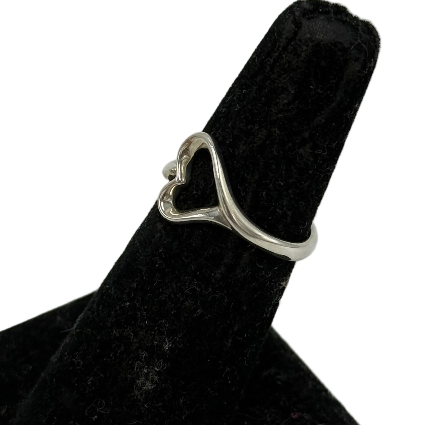 Tiffany & Company Elsa Peretti Open Heart Luxury Ring, Size: 6.5