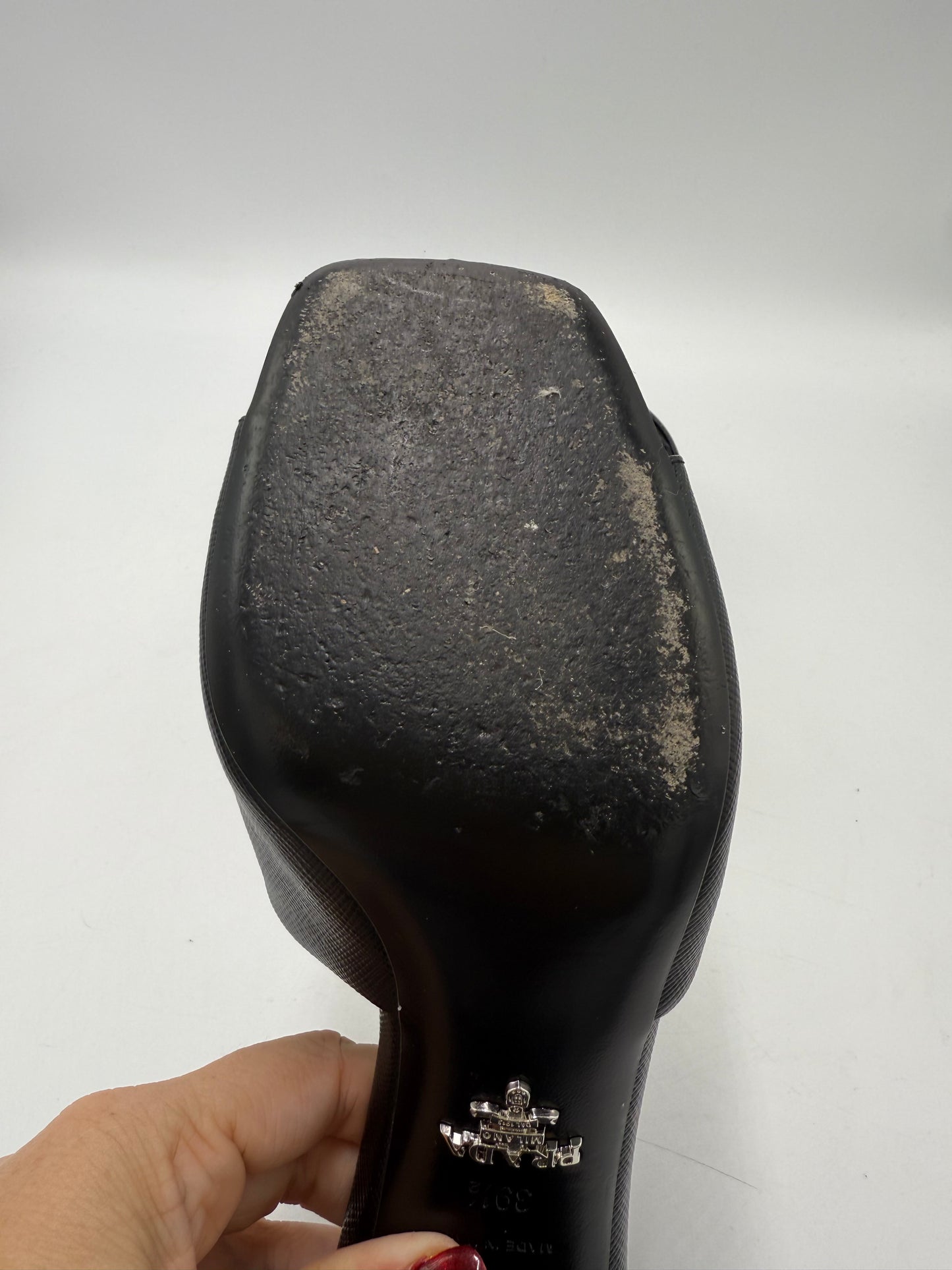 Sandals Luxury Designer By Prada In Black, Size: 9.5 (39.5)