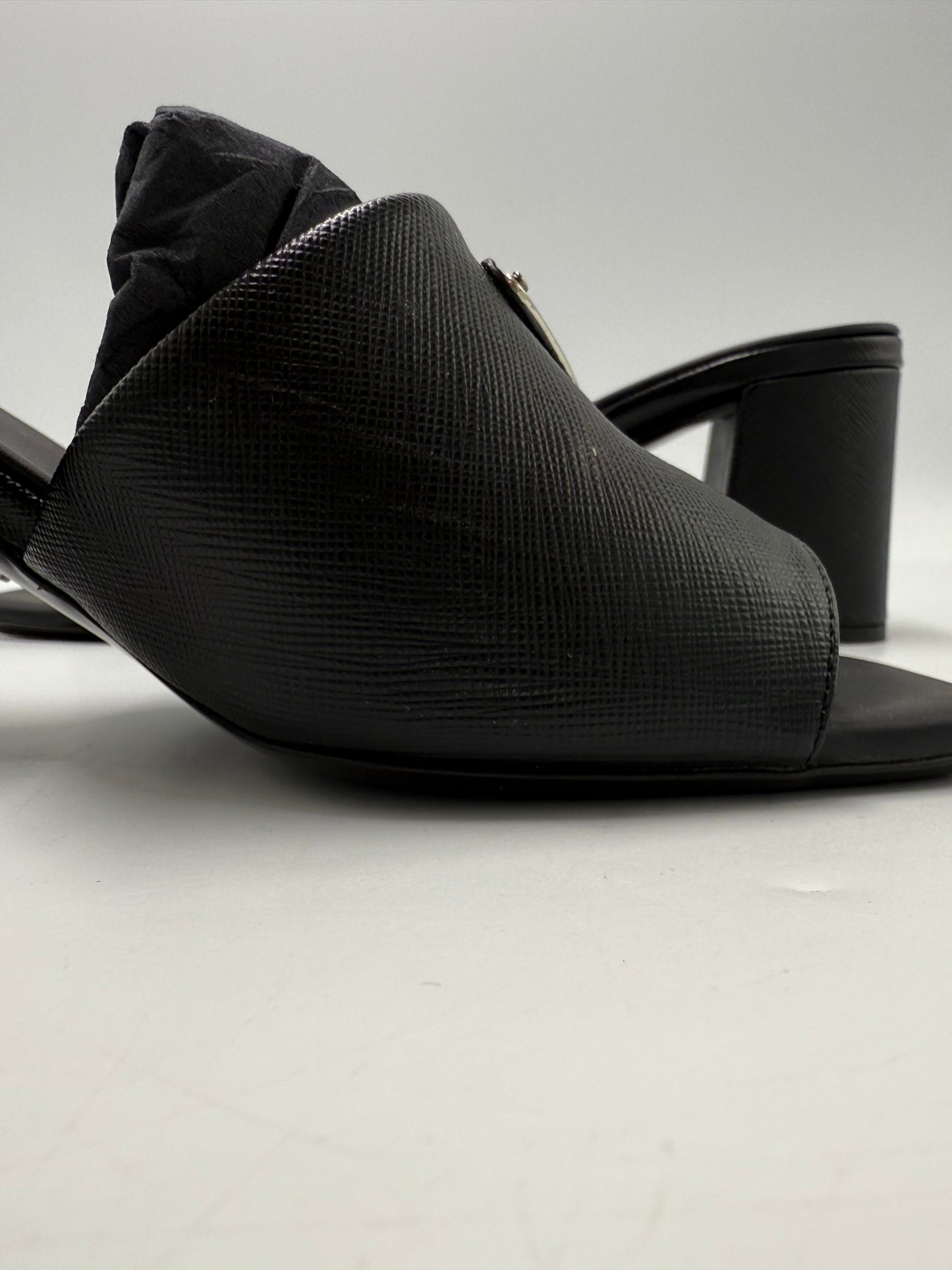 Sandals Luxury Designer By Prada In Black, Size: 9.5 (39.5)