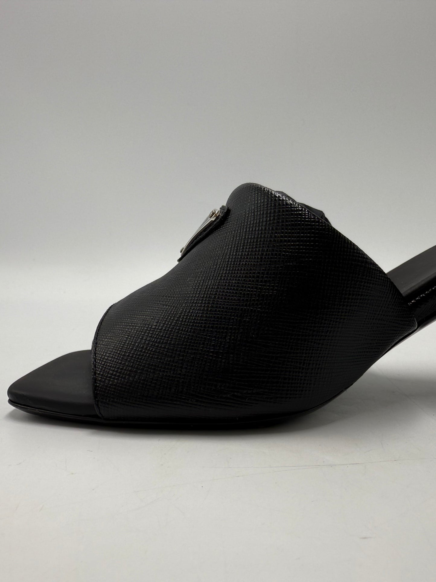 Sandals Luxury Designer By Prada In Black, Size: 9.5 (39.5)