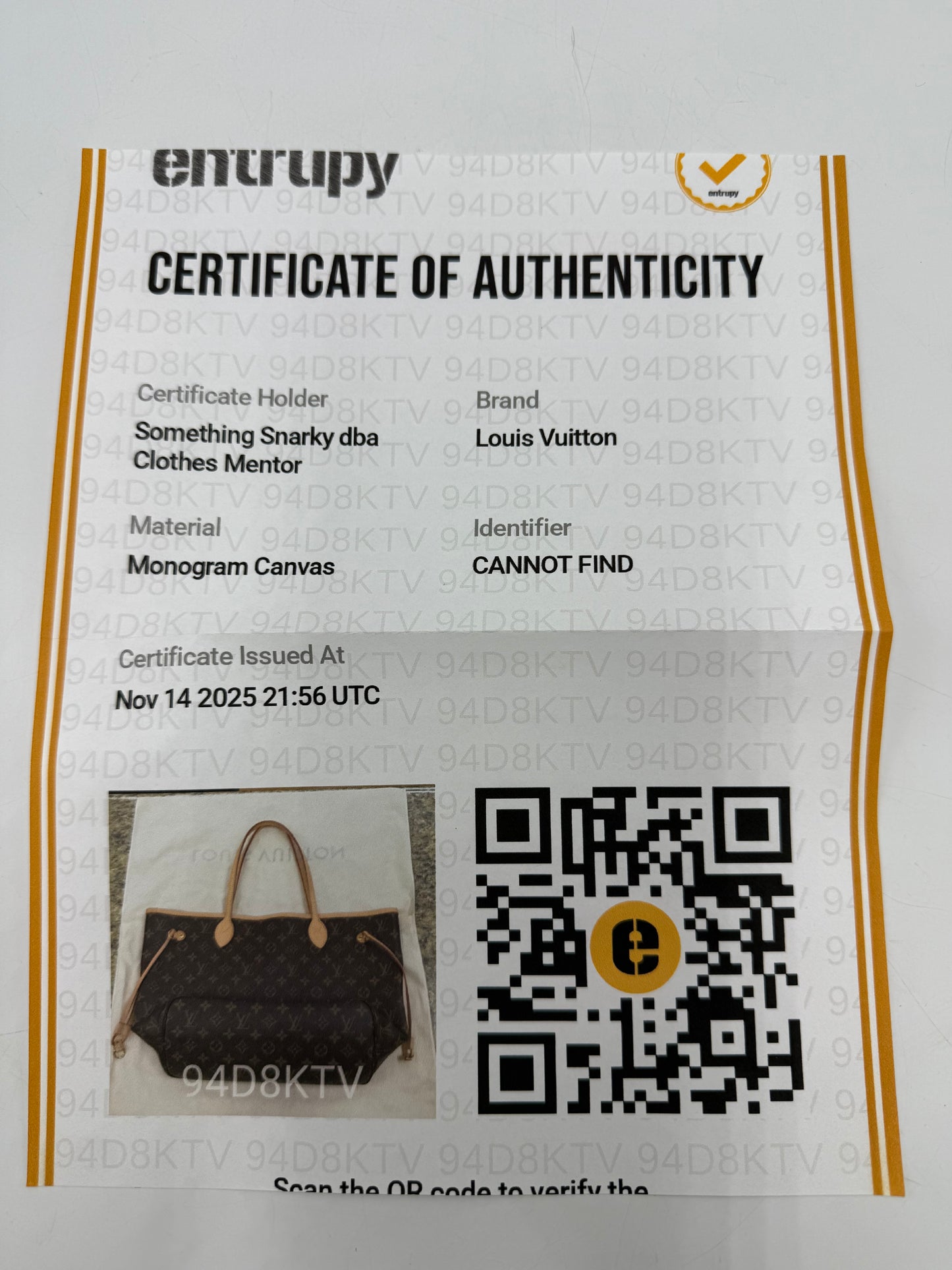 Louis Vuitton Designer Neverfull MM Handbag w/ Pouchette