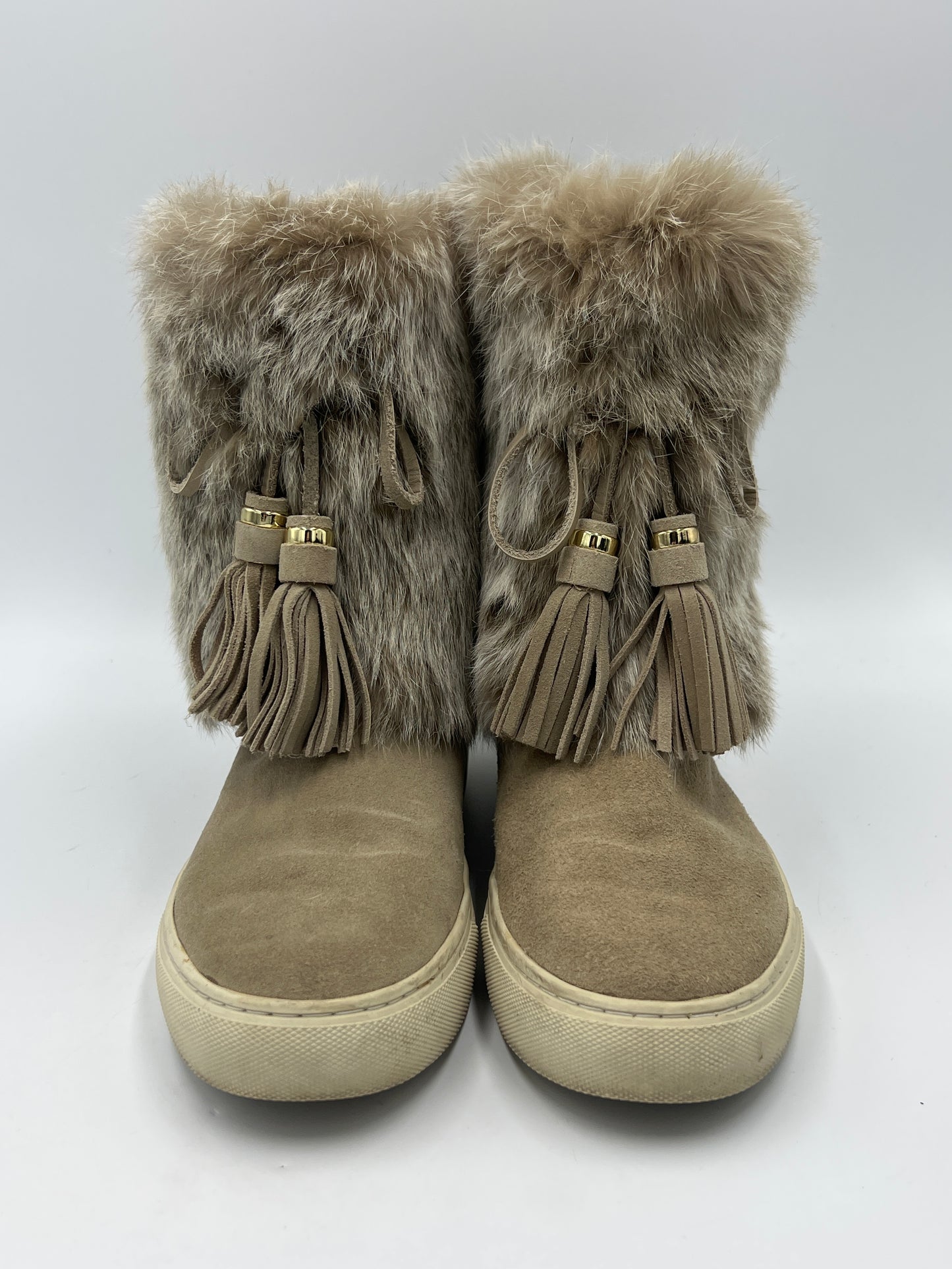 Tory Burch Angelica Rabbit Fur Boot  Size: 6