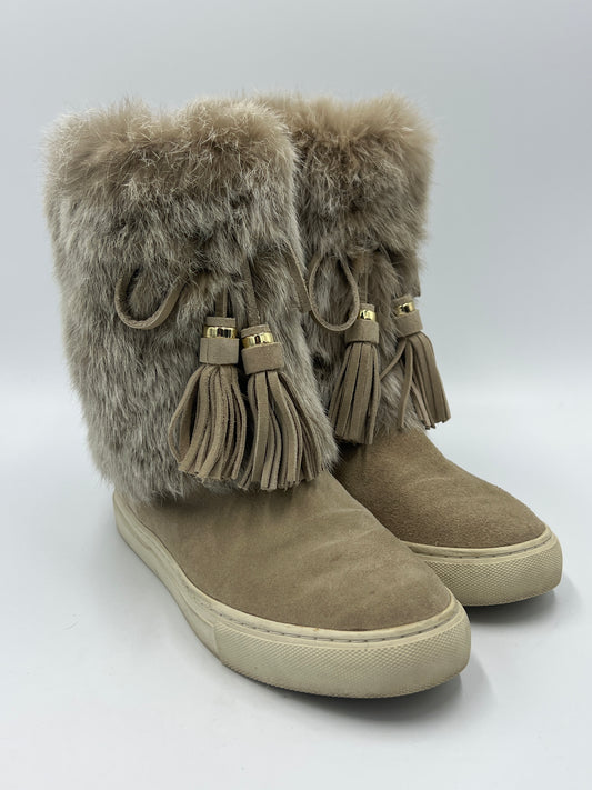 Tory Burch Angelica Rabbit Fur Boot  Size: 6